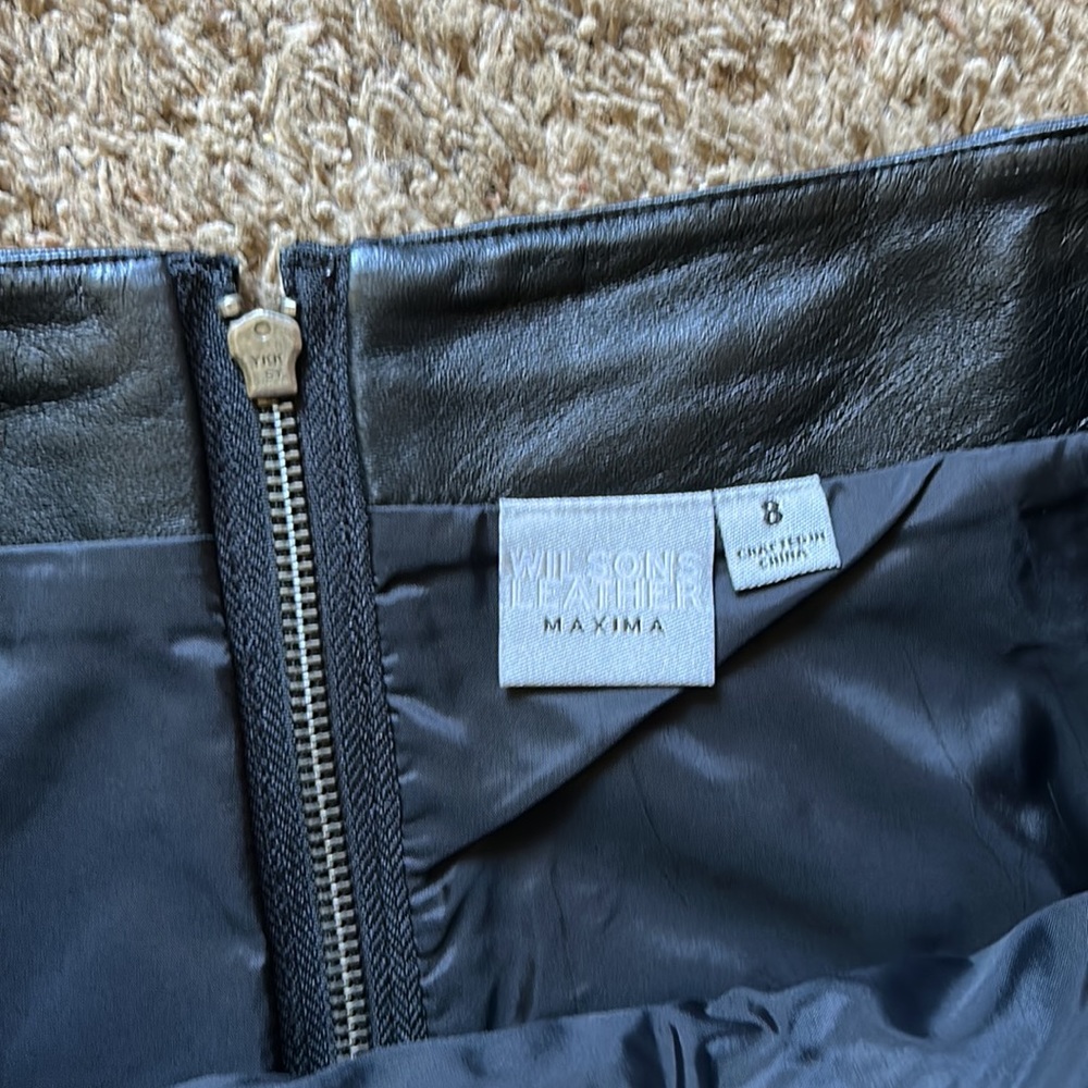 wilson’s lace-up leather skirt - Picture 3 of 5